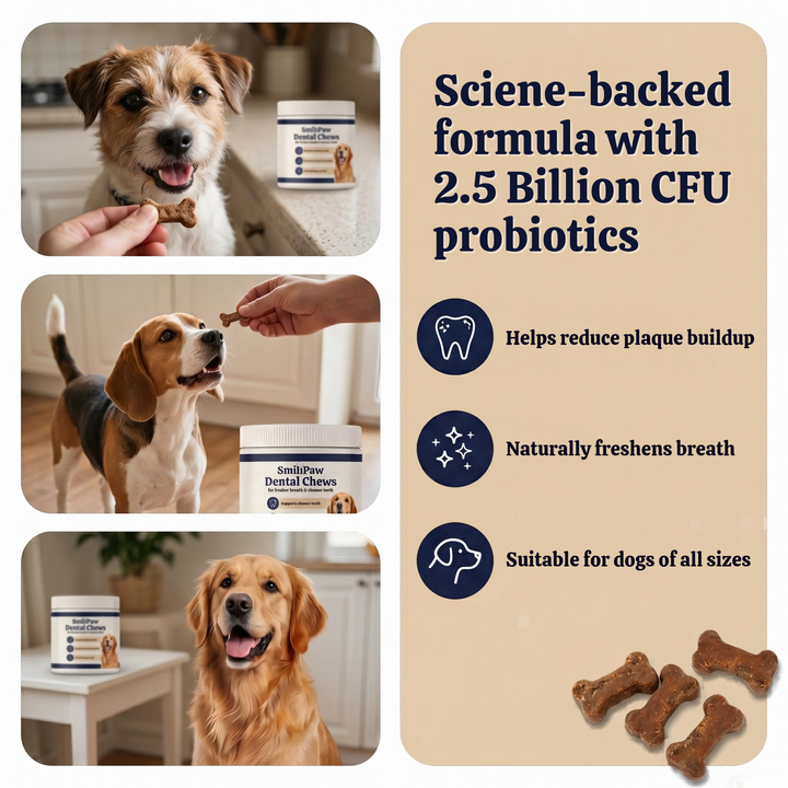 Daily dental chews for fresher breath and cleaner teeth